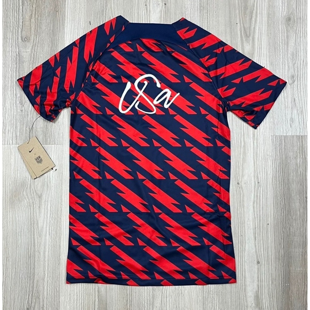 Nike USMNT USA Soccer Pre-Match Training Jersey Navy Red DR4927-689 Mens XL NEW - Picture 2 of 7